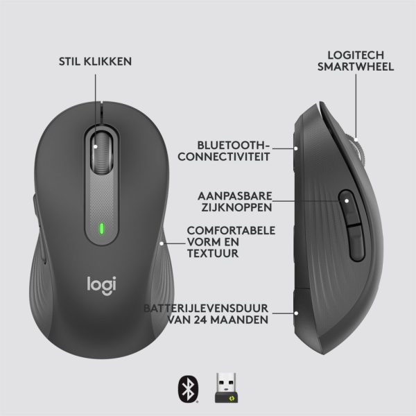 Logitech Signature M650 Draadloze Muis - Grafiet - Afbeelding 12