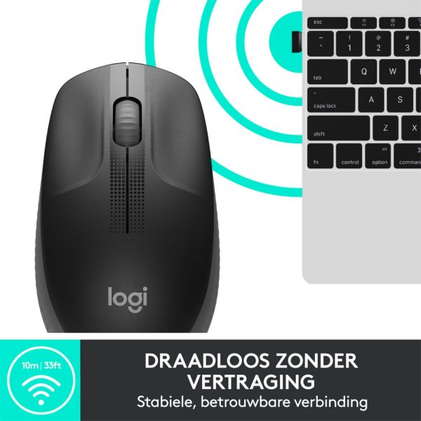 Logitech M190 Draadloze Muis - Zwart - Afbeelding 8