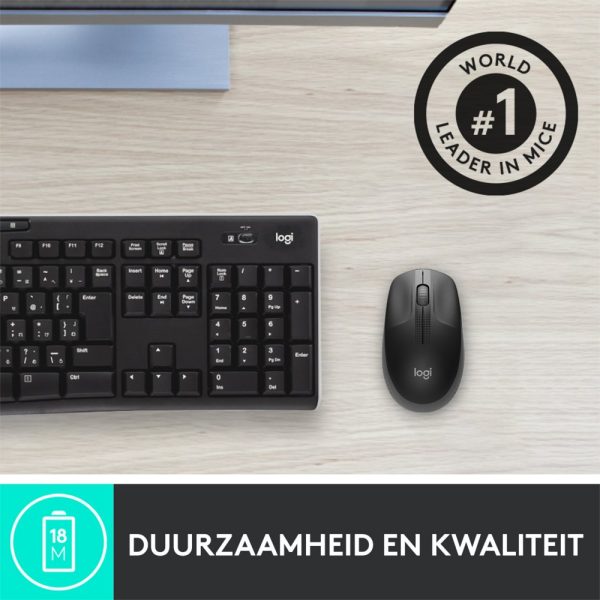 Logitech M190 Draadloze Muis - Zwart - Afbeelding 9