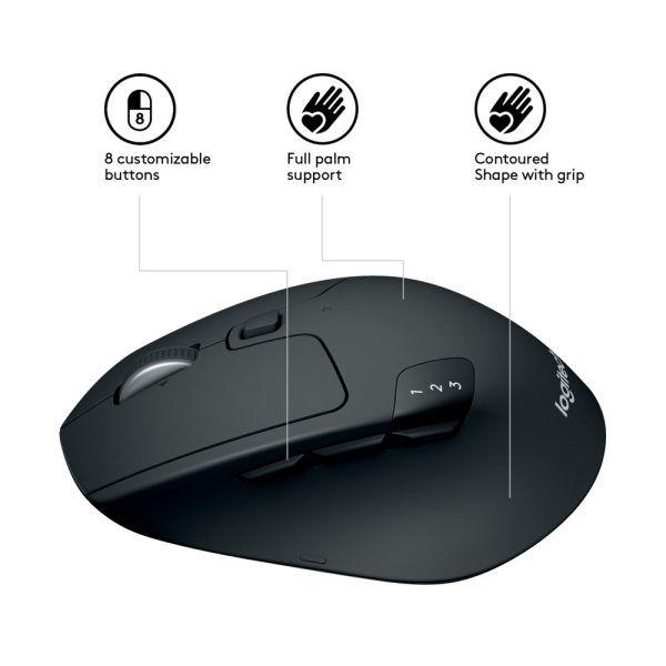 Logitech M720 Draadloze Muis - Zwart - Afbeelding 5