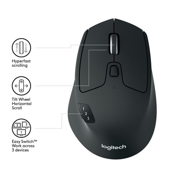 Logitech M720 Draadloze Muis - Zwart - Afbeelding 4